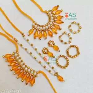 Orange Crystal Jewelry Set